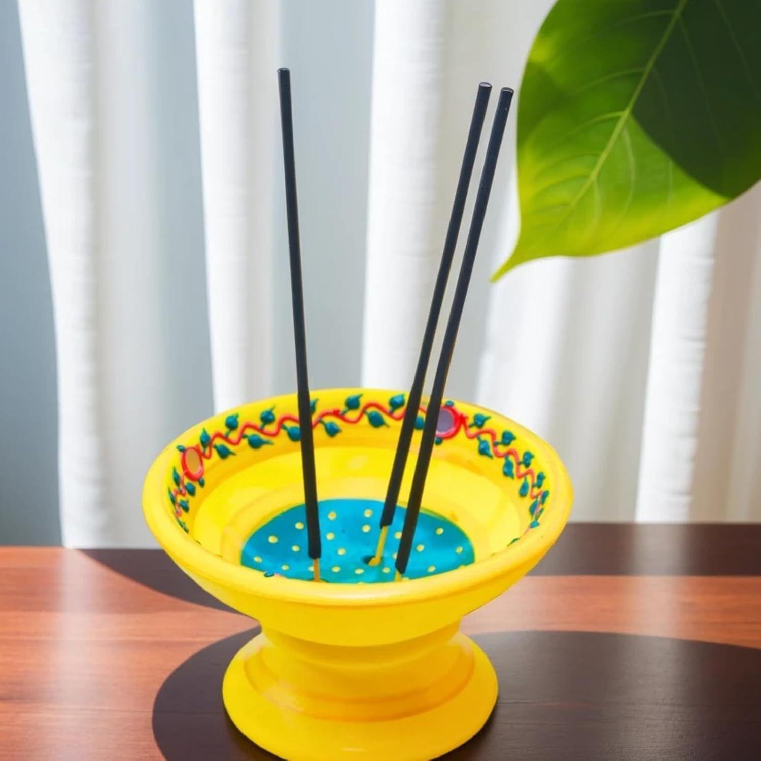 Potter’s Magic Handcrafted Terracotta Agarbatti Stand  Sambrani Holder