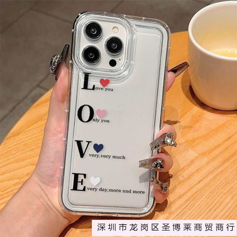 Creative English for Apple iPhone11/12/13/14/15/16ProMax Transparent Phone Case Xsmax