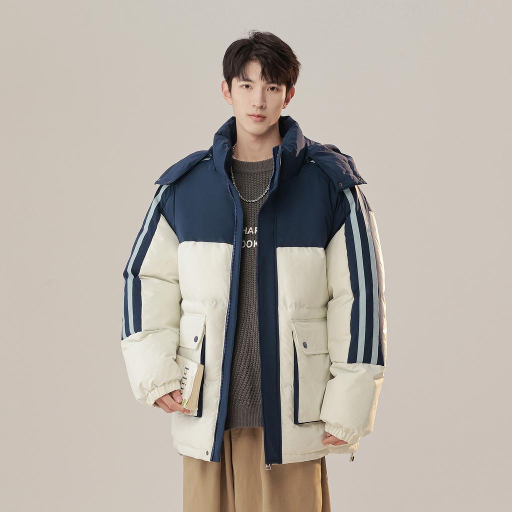 Male Winter Teenager Thickened Waterproof Loose Sports Jacket Versatile Loose