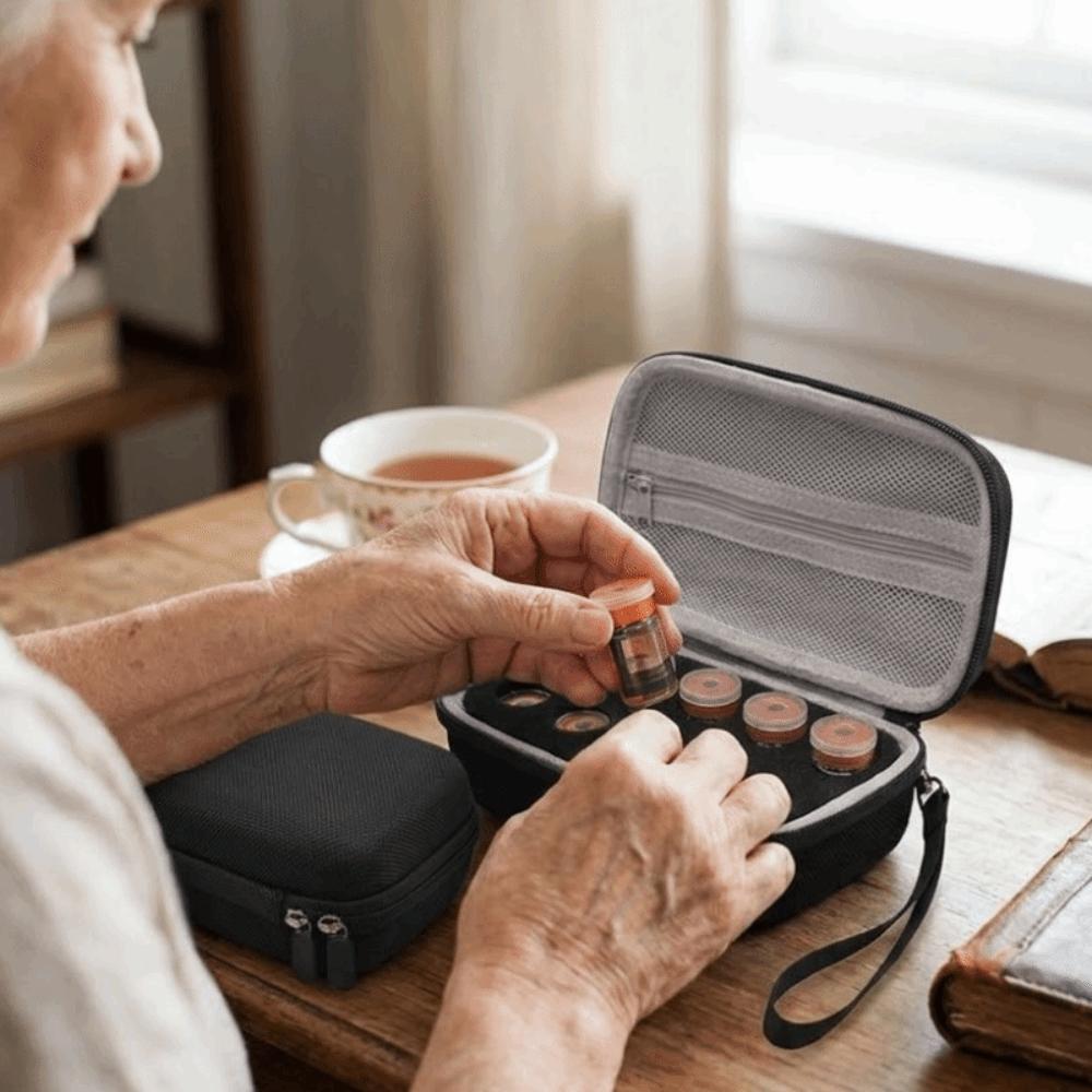 10 Slots Insulin Vial Storage Case Waterproof Essential Oils Carrying Box for Home
