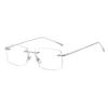 Rimless Eyeglass Frames Minimalist Square Eyeglass Frames Metal Eyeglass Frames Hypoallergenic Unisex Eyewear For Business Daily