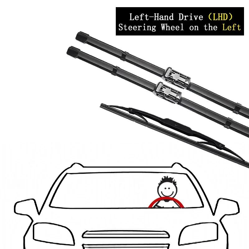 Car Front Wiper Blades For SEAT Ibiza 6L Body Kit Mk3 2002-2008 Durable Noise Reduction Windshield Windscreen Wipers Accessories