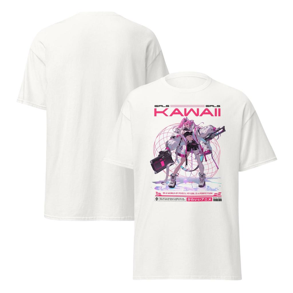 Kawaii Cyberpunk - Futuristic Anime Girl T-Shirt