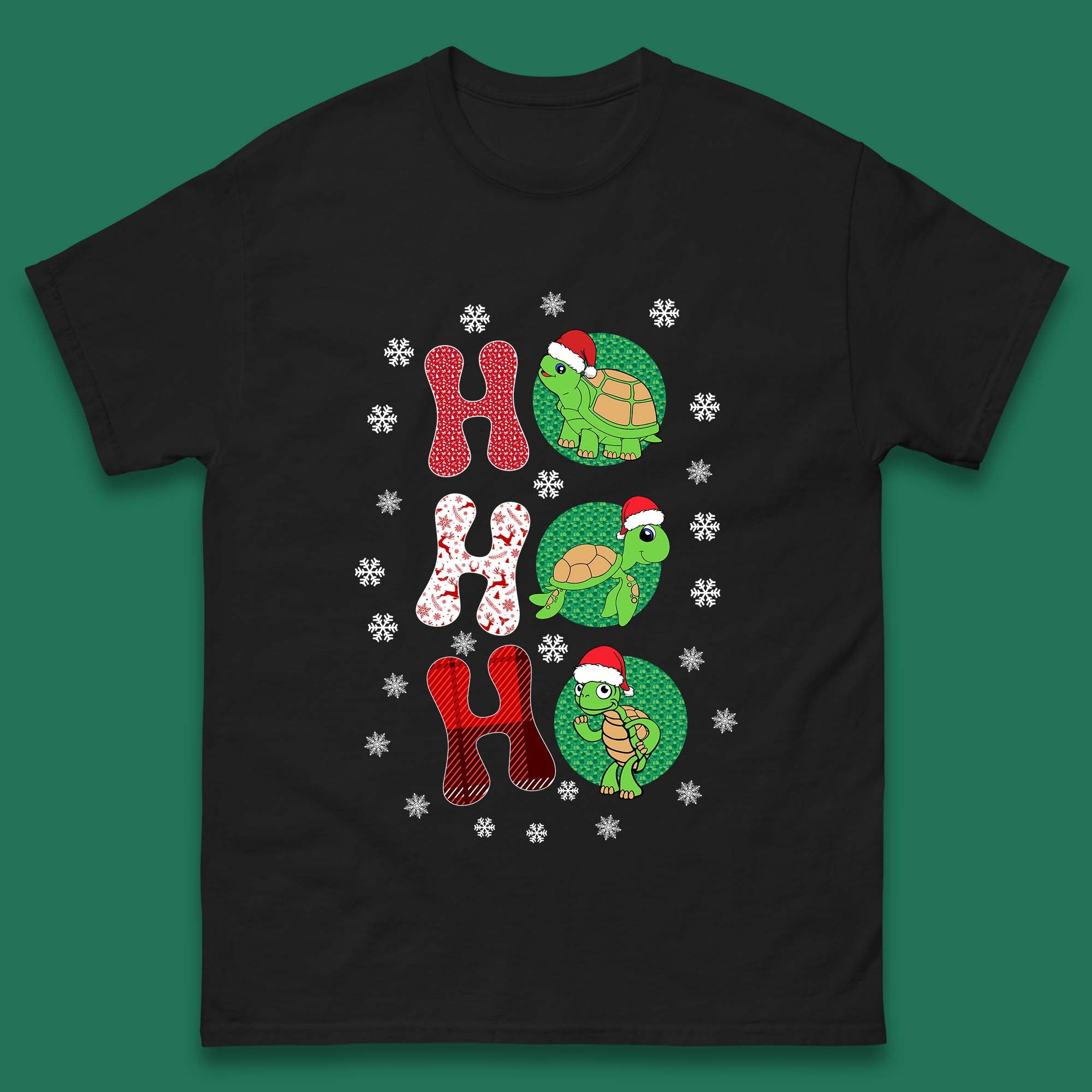 Turtles Santa Claus Ho Ho Ho Christmas Mens T Shirt Womens Tops Tees S