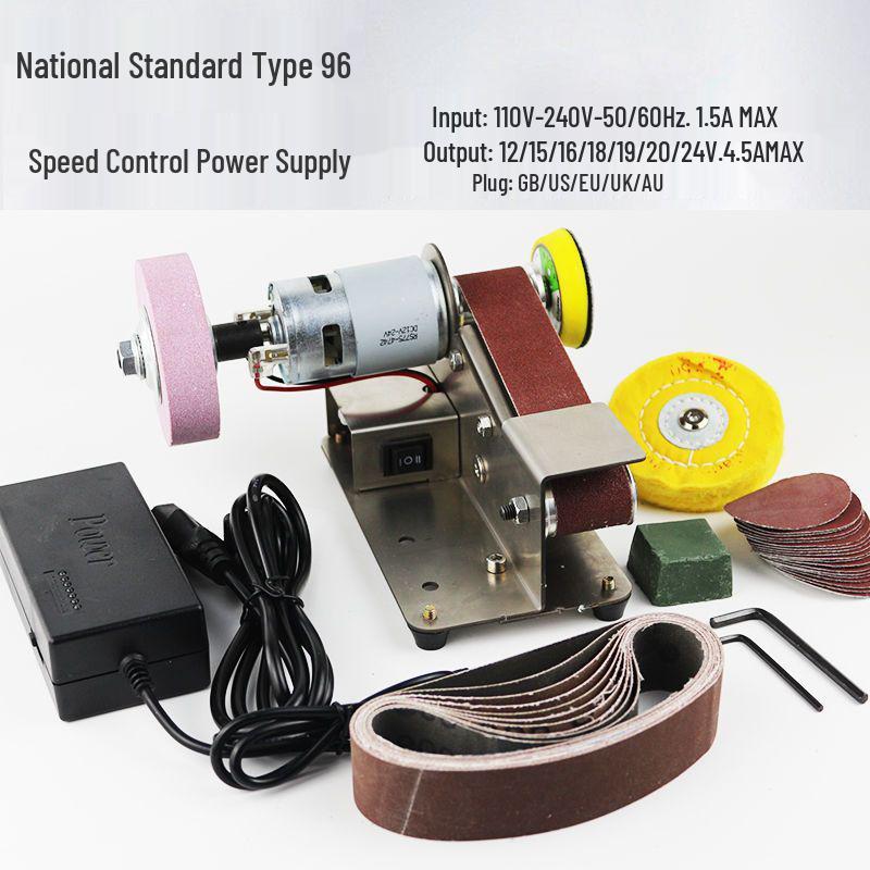 Compact Belt Sander & Knife Sharpener: 15° Angle DIY Polisher for Woodworking and Household Use