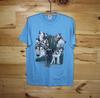 Vintage Yellowstone National Park Wolf Howling Wolves Nature Wildlife Blue Single Stitch T-Shirt Adult Size Large