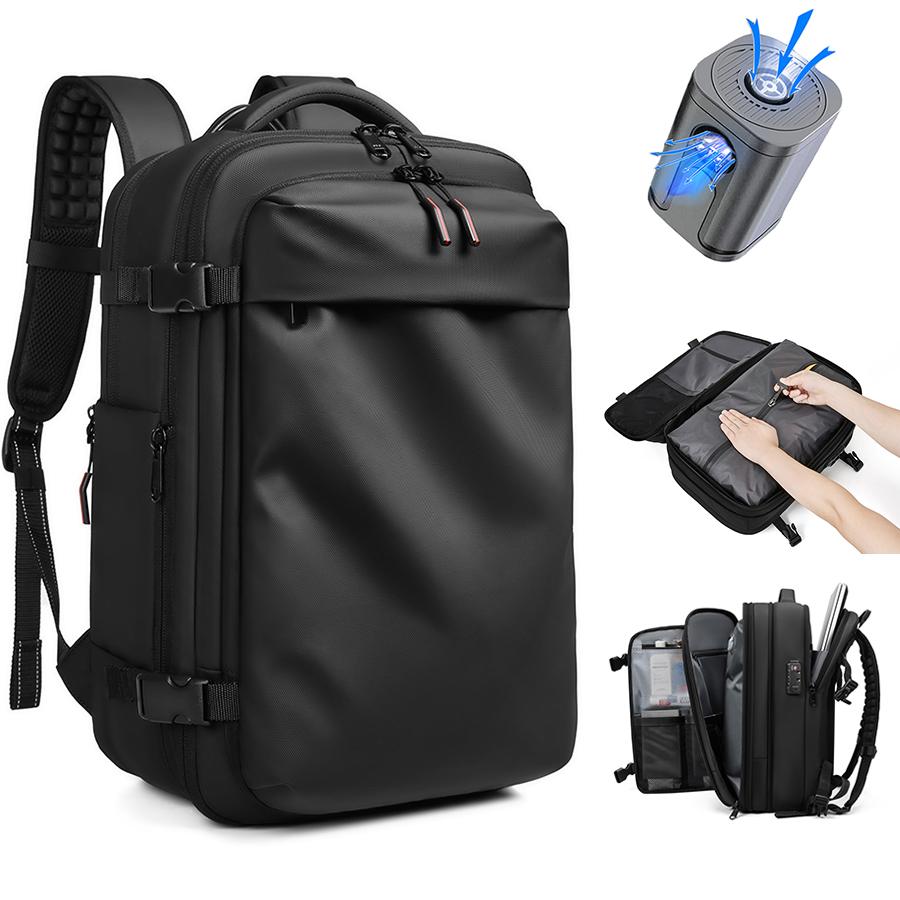 Men Travel Backpack Vacuum Compression Laptop Backpack 17 Inch Extended Large Capacity School Backpack Hiking Business Backpack