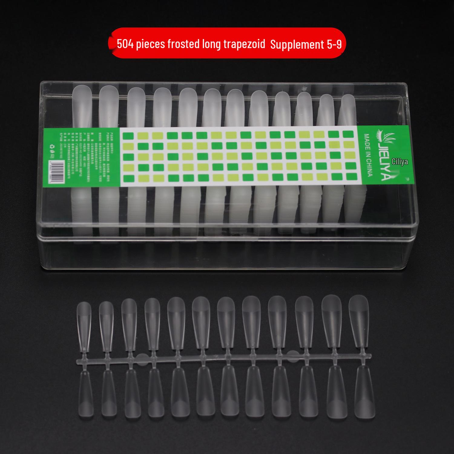 

Набор бесшовных плоских типсов Jieliya: Супертонкие, без опиливания, длинные стили «балерина» и «капля воды», 504 штуки