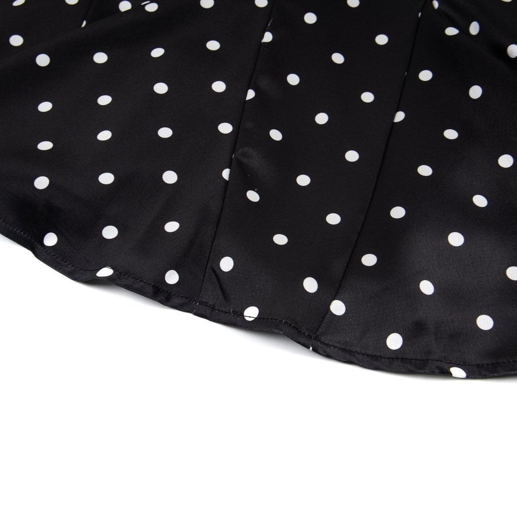 Summer '26 American Retro Polka Dot Rhinestone Strappy Dress for Women