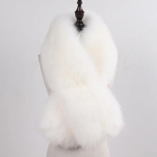 New Winter Lady Natural Luxury Real Fox Fur Scarf Shawl Full Pelt Warm Soft  Genuine Fox Fur Scarves Women Real Fur Muffler