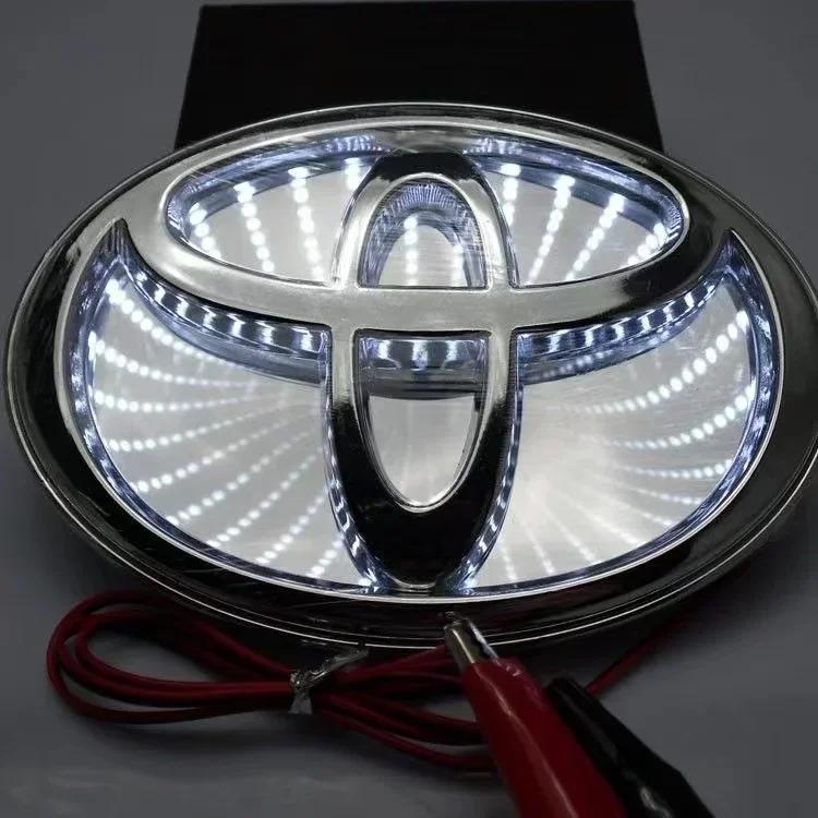 1X TOYOTA 3D Logo Light Car Front Grille Trunk Logo LED Light for Toyota Corolla PRADO CHR HRV Camry Highlander LVALON Rav4 REIZ