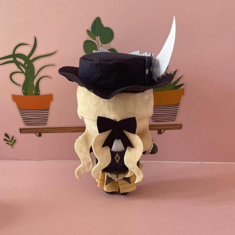 Genshin Impact Navia Cosplay Plüschpuppe Spielzeug 20cm Anime Charakter Niedliches Weiches Kuschelkissen Weihnachts-Erntedankfest Geschenk