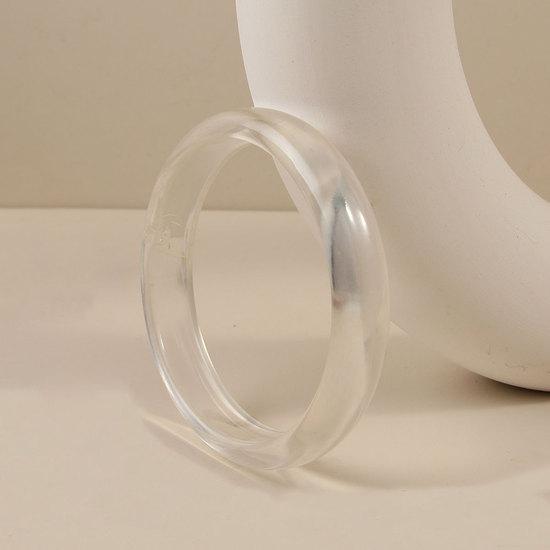 Colorful resin bracelet, round, niche, unique, simple, versatile geometric wrist accessory