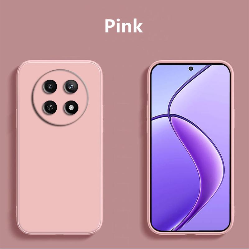 For Cover Realme 12 Deksel for Realme 12 5G Telefon Skall Bumper Flytende Silikon Bakside deksel for Realme 12 5G