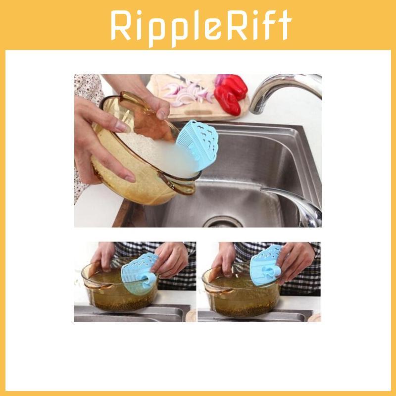 Creative Smile Clip On Rice Washer With Water Drainer For Fruits Vegetables And Grain Filtering
