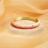 Traditional Enamel Flower Bangle Colorful Glazed Bangle Women's Hand Bracelet  Gold Jewelry