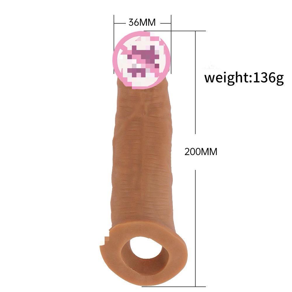 Adult Game Reusable Condom Male Elayed Ejaculation Penis Sleeve Dildo Erotic Sex Shop Adult Toys For Man Silicone Dildos Couples