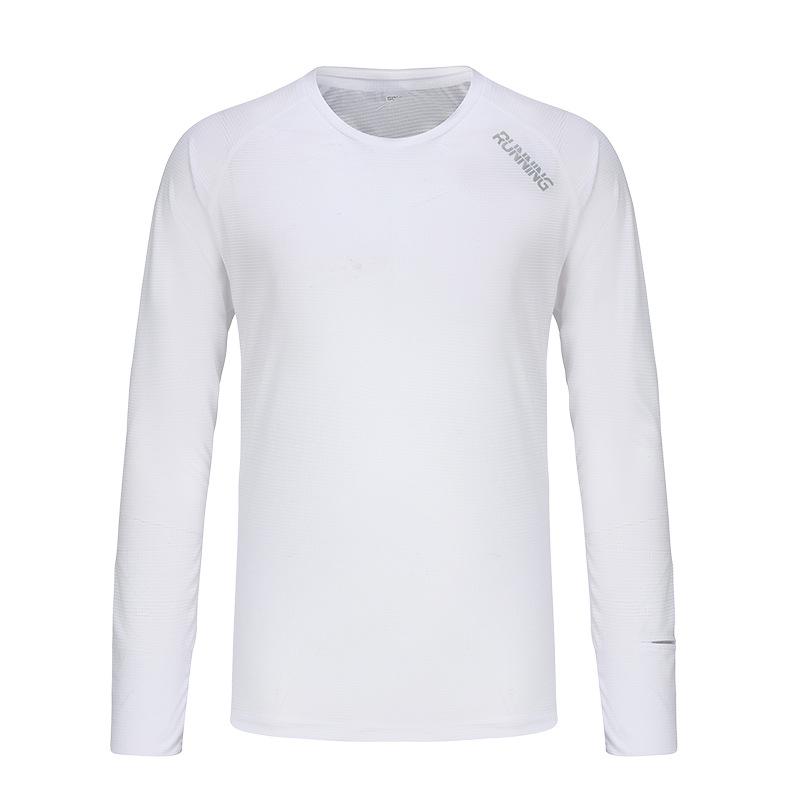 

Men s Quick-Dry Long Sleeve Sports T-Shirt for Running, Fitness, Basketball, and Cycling 2XL белый