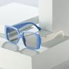 22 Temperament Large Size Square Small Fragrant Sunglasses, Mandarin Duck Legs Contrasting Sunglasses