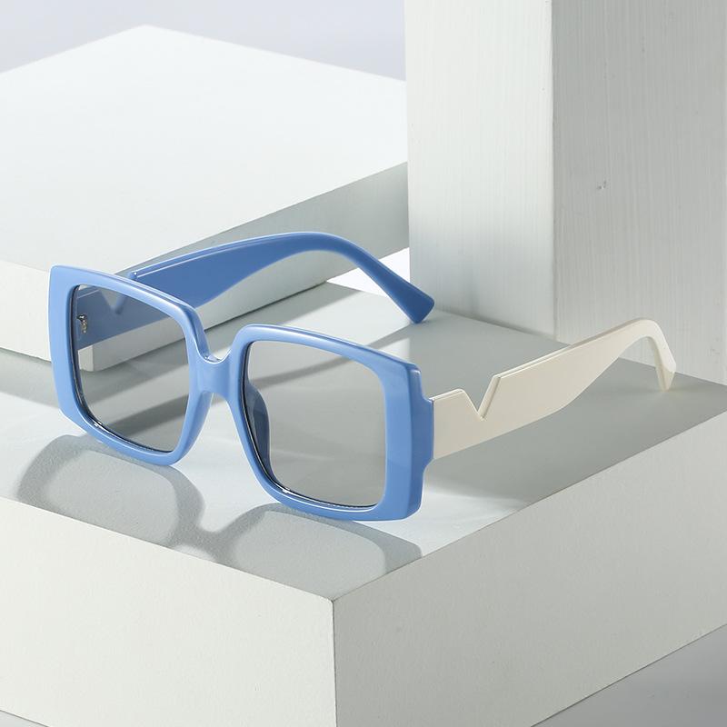 22 Temperament Large Size Square Small Fragrant Sunglasses, Mandarin Duck Legs Contrasting Sunglasses