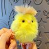Keychain Pendant Portable Plush Chick Charm Key Chain with Clockwork Bounce Toy Soft