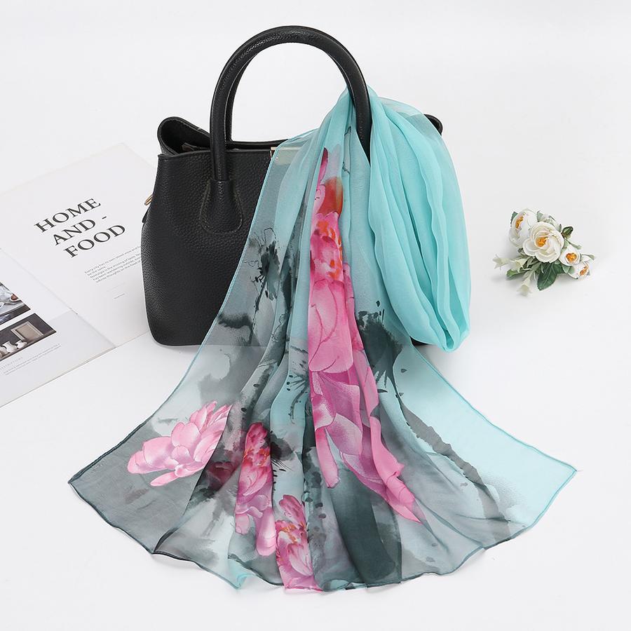 Summer Fashion Chiffon Sunscreen Scarf High-End Beach Towel Women's Decoration Scarf Shawl