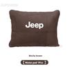 Suede Car Headrest Neck Pillow Seat Waist Cushion Jeep Grand Cherokee Wrangler JK Gladiator Patriot Commander Renegade CompassN
