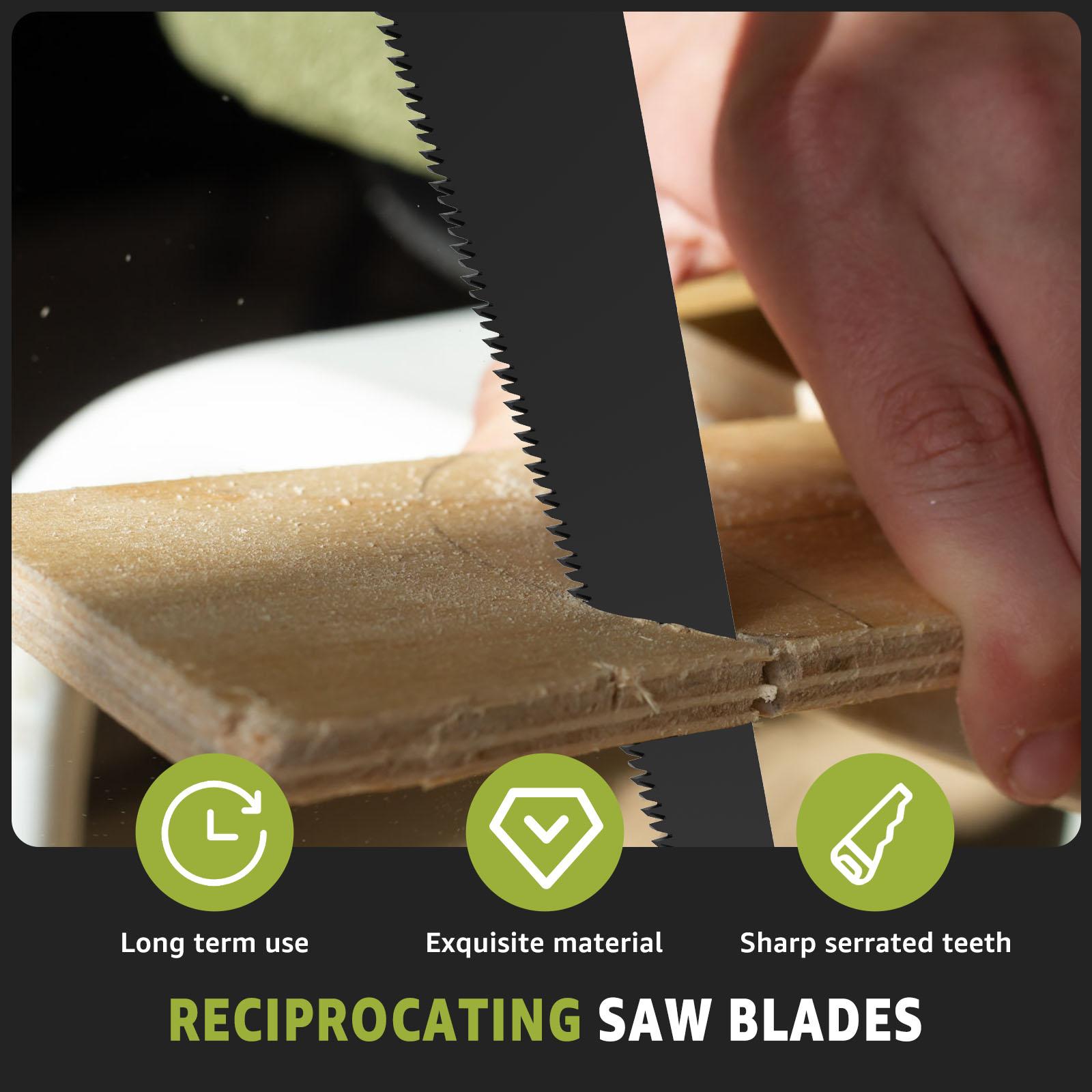 

2Pcs Reciprocating Saw Blade for Softwood Hardwood Plastic Cutting Carbon Steel Saw Blade for Professionals and DIY Enthusiasts black 2 pieces