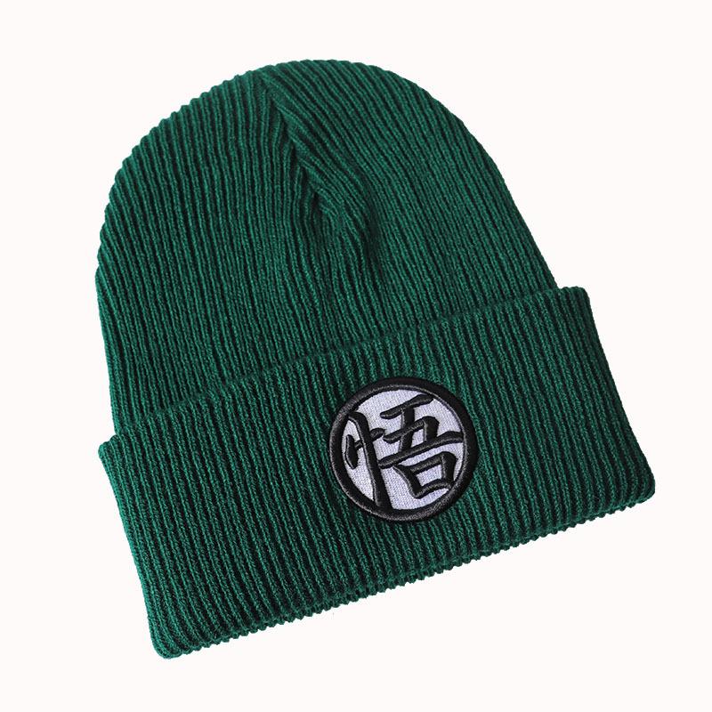 New Dragon Ball Anime Goku Three-dimensional Embroidered Cartoon Student Knit Hat, Unisex Woolen Beanie, Cold Weather Pullover hat5Color