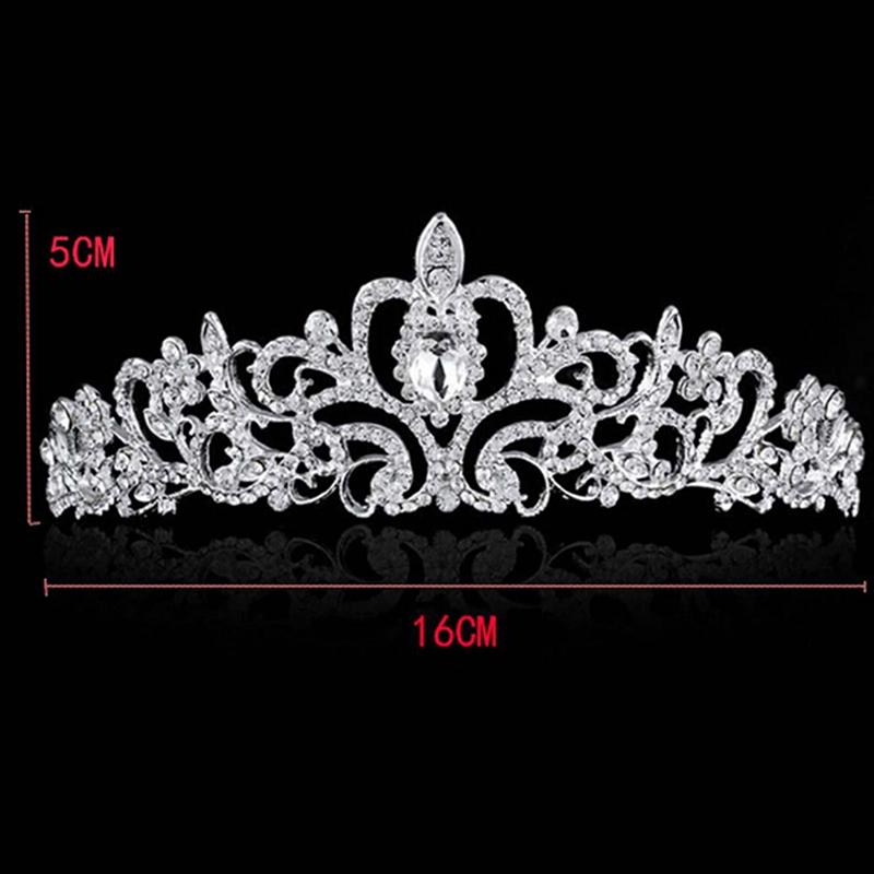 Women Girls Elegant Wedding Bride Crown Headwear Rhinestone Tiaras Cute Gift