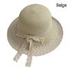 New Lace Bow Straw Hat Foldable Straw Beach Hats Uv Protection Breathable Sunshade Cap Outdoor Vacation Travel
