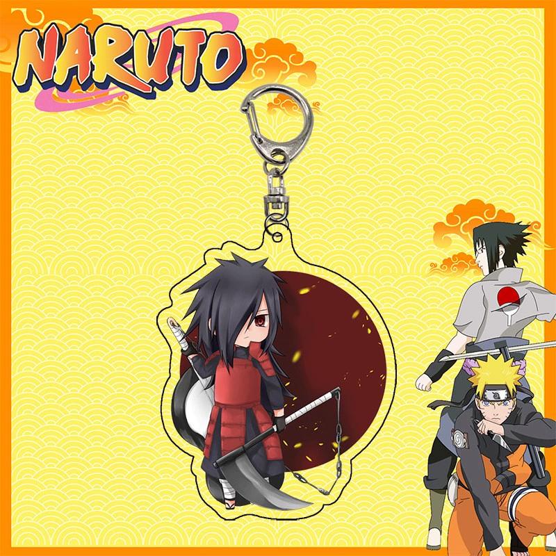 Anime Naruto Akryl nyckelring tillbehör Uzumaki Naruto Tecknad nyckelring