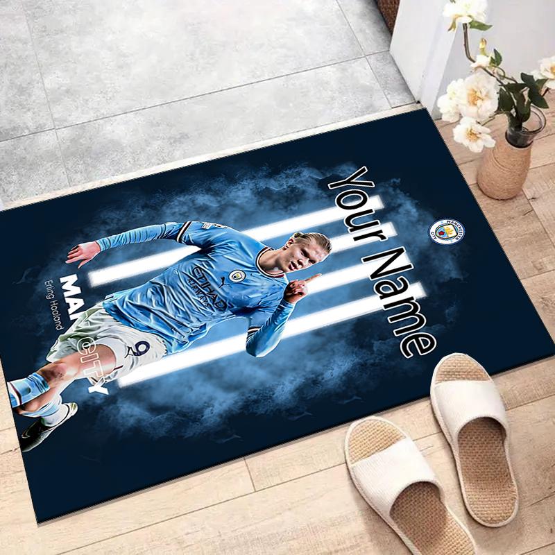 Haaland Design Area Rug Personalized Name- Non-Slip, Soft & Cozy Floor Mat for Living Room, Office - Indoor/Outdoor Carpet