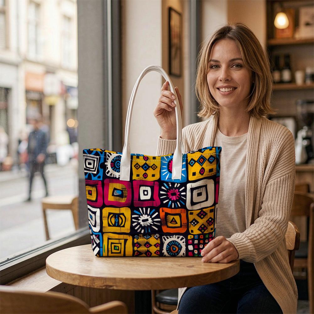 Bohemian Style Tote Bag for Women Large Capacity Shoulder Bag for Daily Shopping Travel Commute