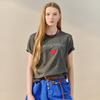 HearT PoinT LeTTering ShorT Sleeve T shirT zf06qT001na