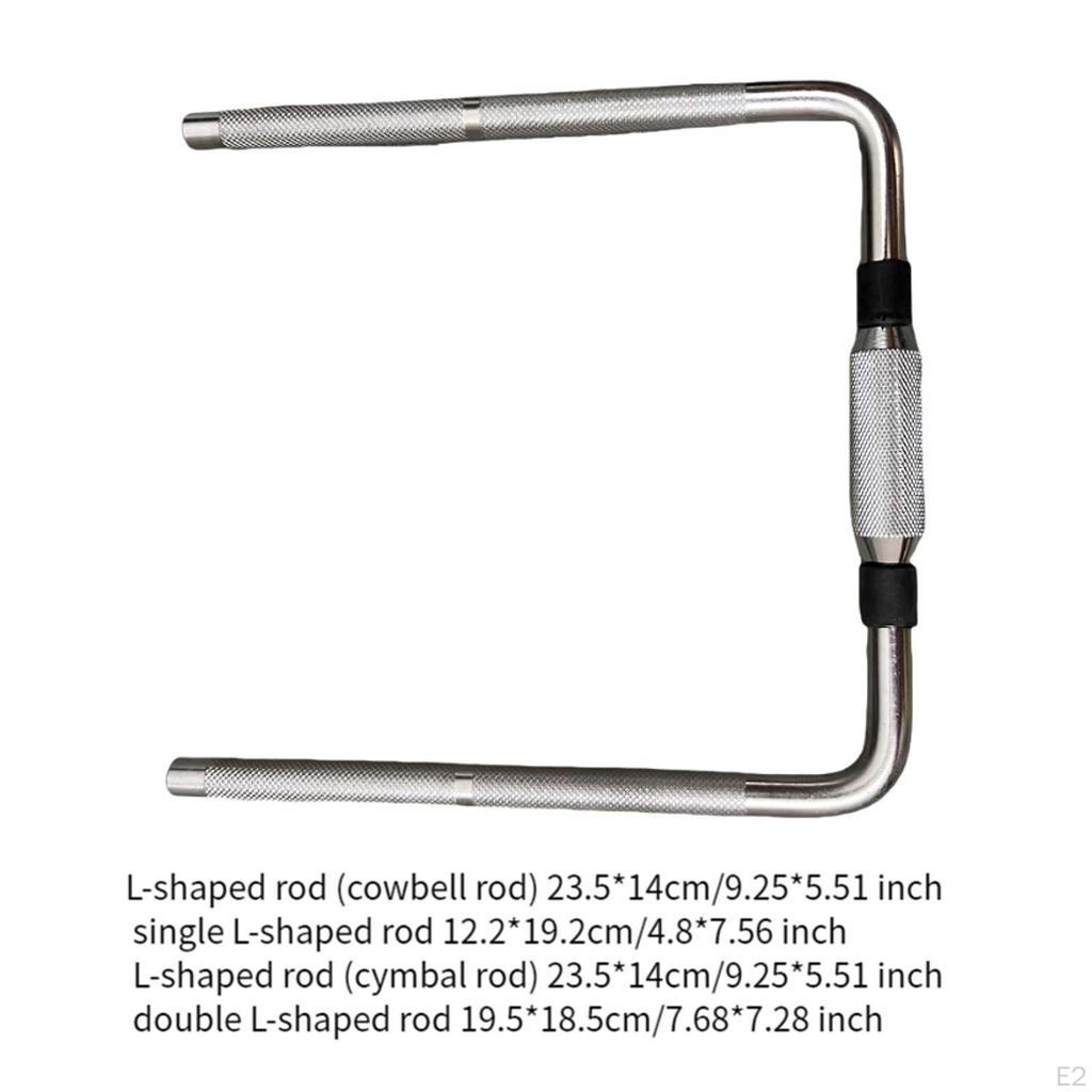 L Shaped Rod Drum Hardware Metal for Set Drummer Gifts Arm Percussion Accessory