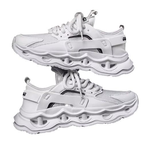 Putian Men's Shoes Summer Breathable Mesh Running Sports Shoes Youth Advanced Trendy Brand Dad Shoes Heightening White Shoes