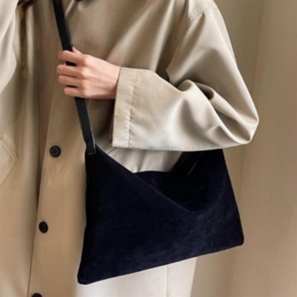 New Arrivals Open Run Women Suede Adjustable Strap Crossbody Bag