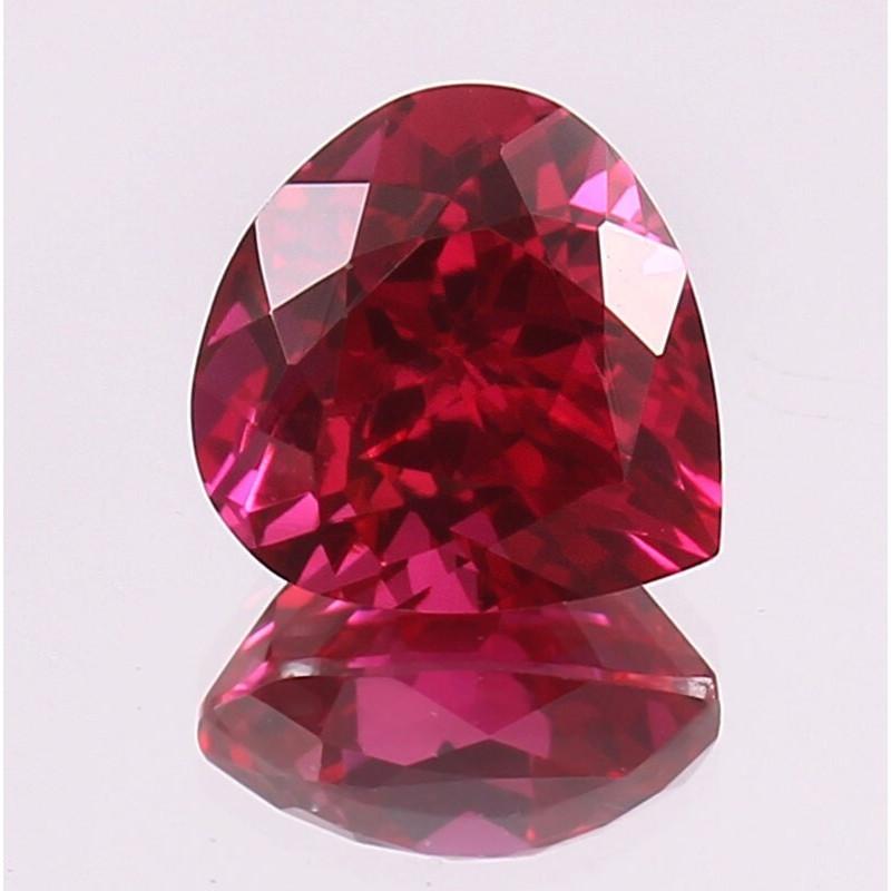 AAA 16 MM Flawless Blood Red Ruby Heart Cut Loose Gemstone Mozambique