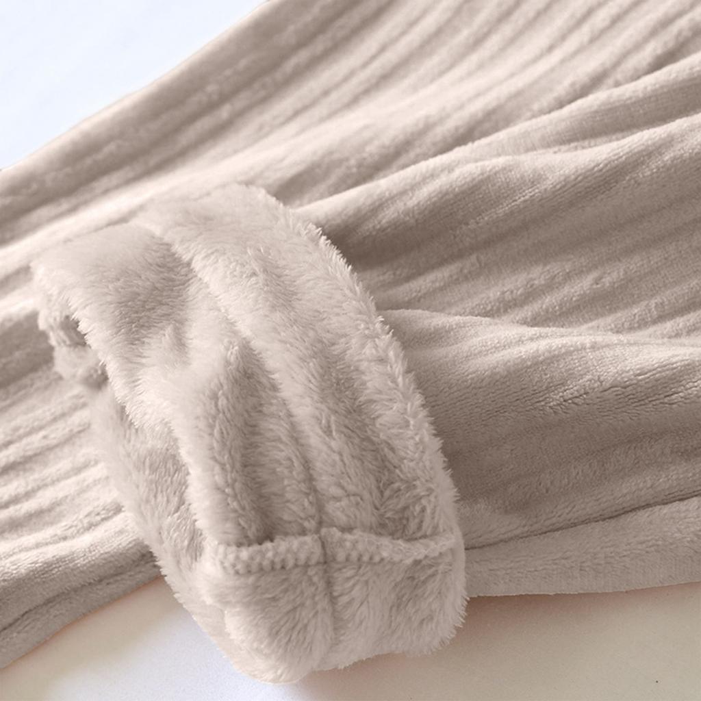 Damenmode Fleecegefütterte Verdickte Lange Pyjamahose