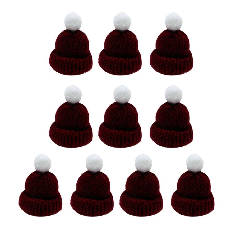 Confezione da 10 Mini Cappelli a Maglia per Artigianato Fai-da-Te Bambina Bambino