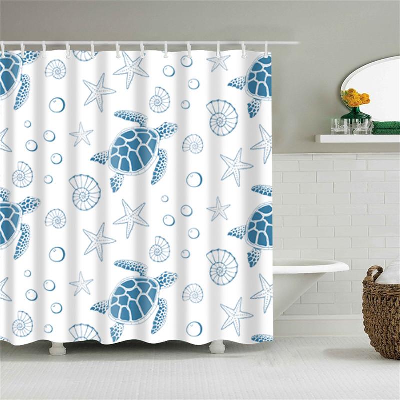 Fabric Shower Curtain Cute Cartoon Hippo Animals Dogs Cats Deer Bath Curtain Waterproof Polyester Bathroom Curtain With Hooks