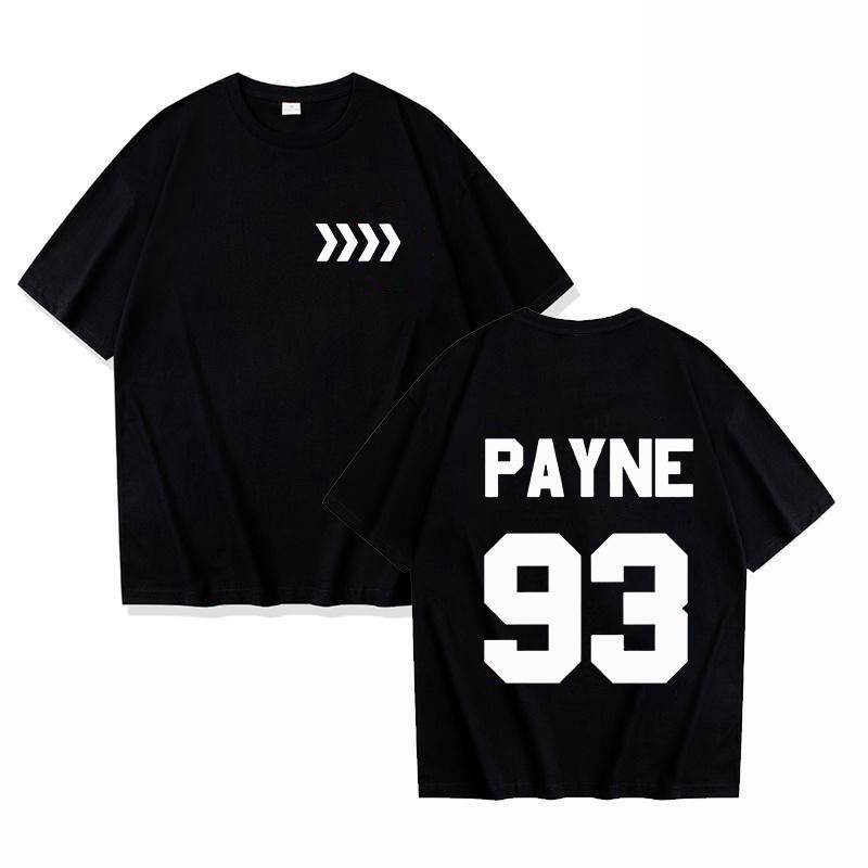 

Новая мода Liam Payne Tribute Rap Payne 93 Print унисекс женские летние футболки с коротким рукавом L чёрный