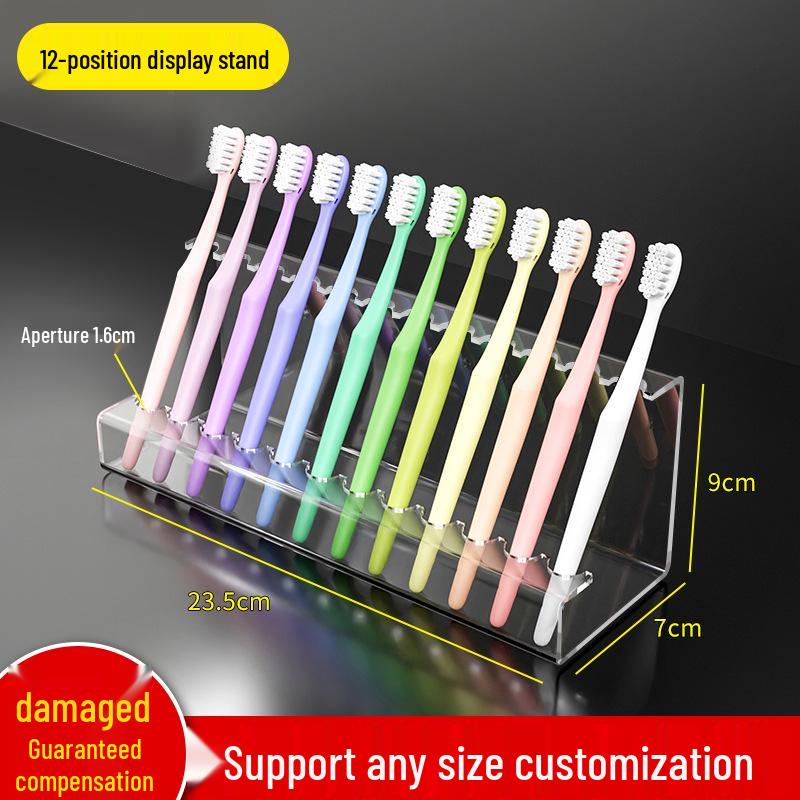 Acrylic Transparent Display Stand for Toothbrushes, Lipsticks, Eyebrow Pencils, and Pens