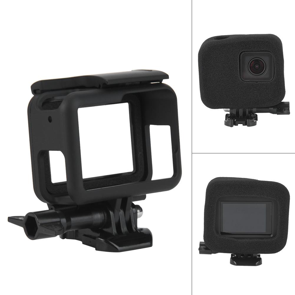 Protective Frame Housing Case Windscreen Foam Cover For Gopro Hero 7 6 5 Camera