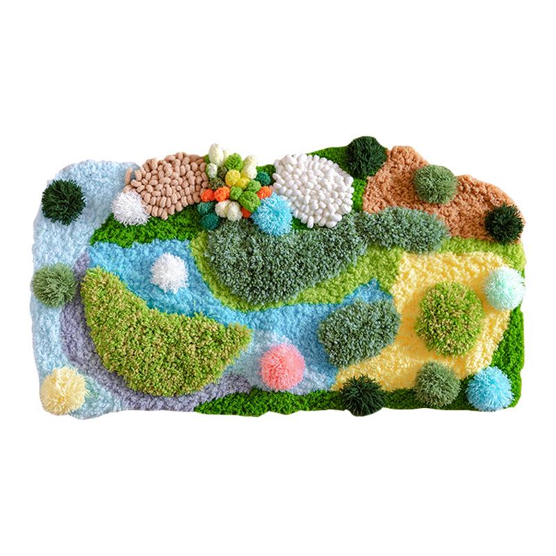 Moss Coaster Rug Kit: Beginner-Friendly Mori Style Doormat Gift Set
