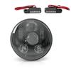 5.75" Black LED Headlight Set + LED Turn Signals for M2 Handlebars for Harley Davidson