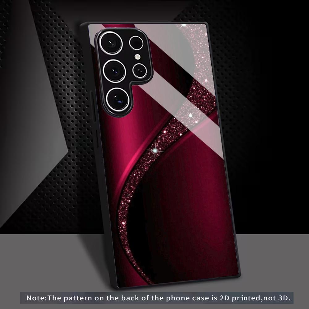 Creative Texture glass Phone Case For Samsung Galaxy S26 S25 S24 S22 S23 Ultra S21 S20 Plus 5G Frosted Non-Slip Full Cover