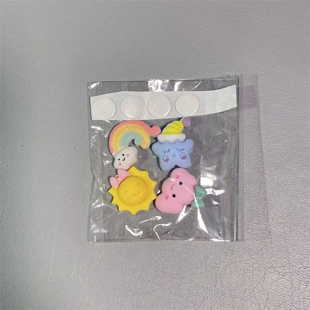 4Pcs/Pack Hard Resin Soft Rubber Water Cup Stickers  For Water Bottle/Phone Case/Refrigerator