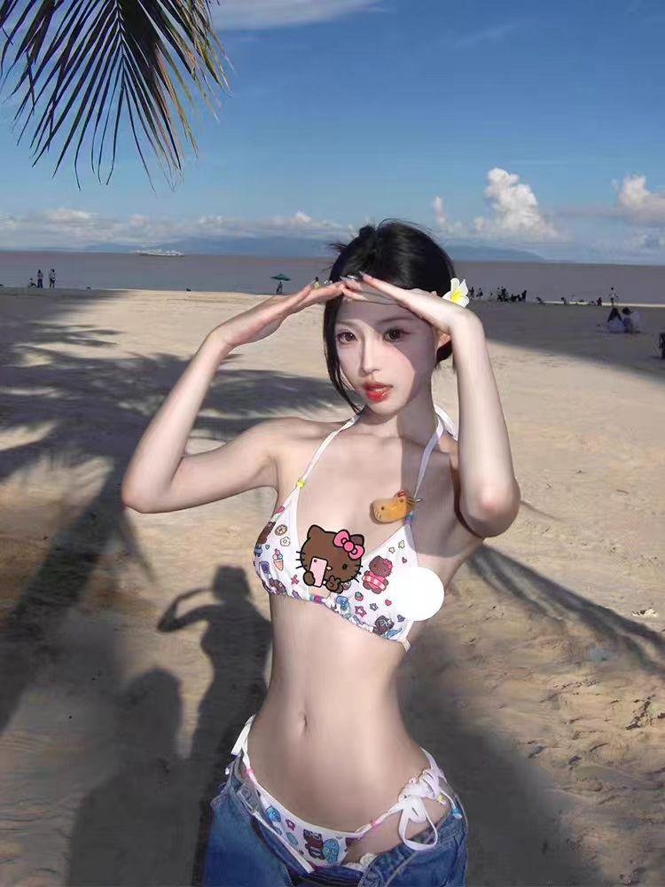 Sexy bikini 1011 new spot swimsuit women's split triangle cup swimsuit women's bikini spot